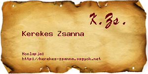 Kerekes Zsanna névjegykártya